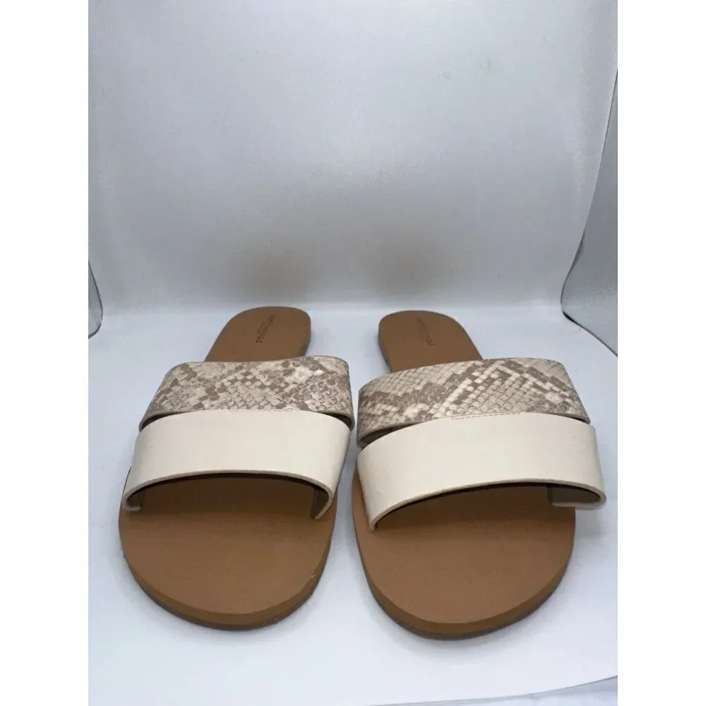 American Eagle Outfitters Faux Leather‎ Sandals Slides Size 8